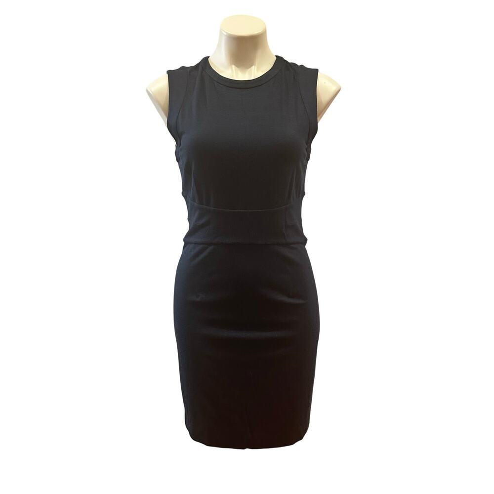 Diane Von Furstenberg Black Sleeveless Sheath Dress
